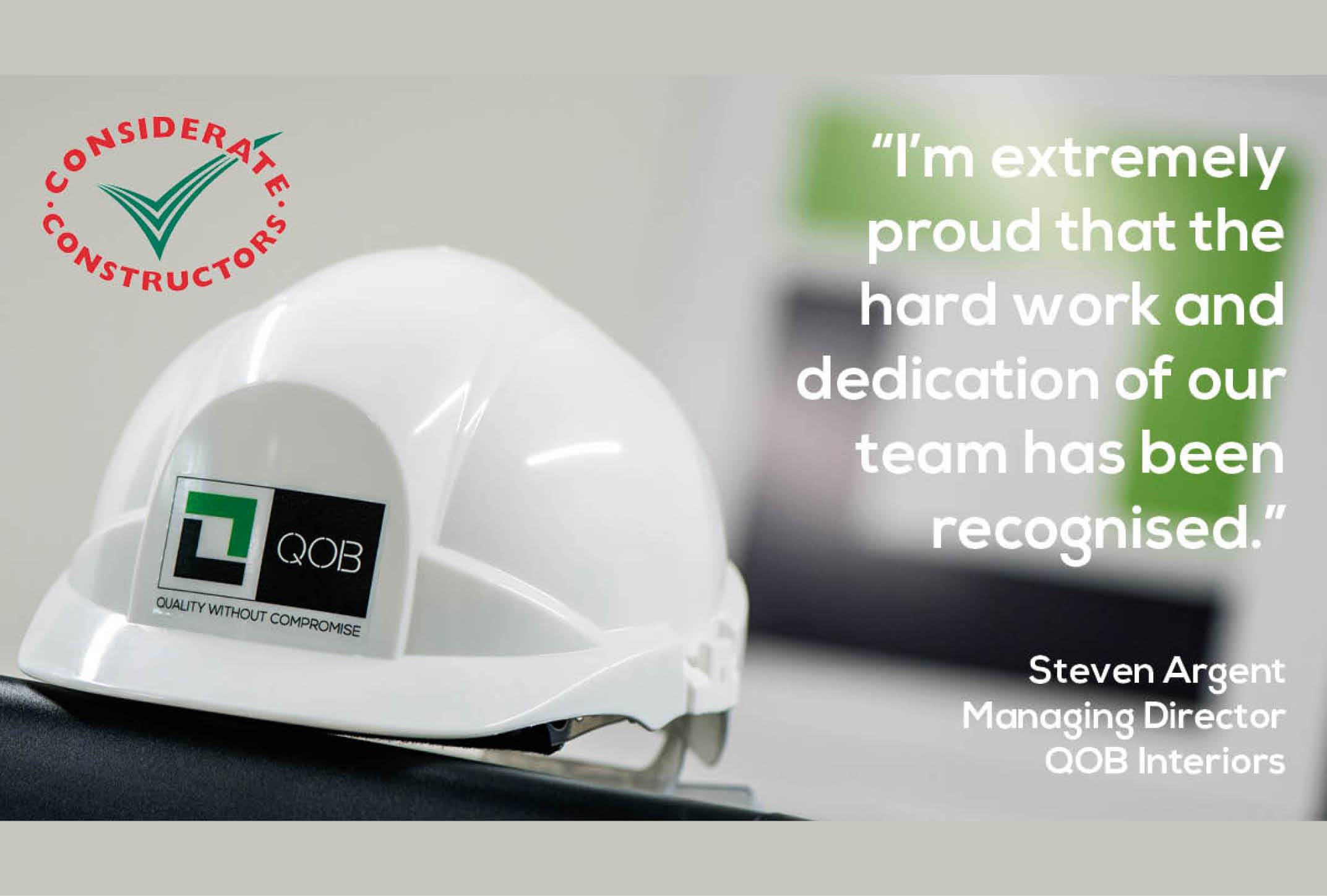 Awarded Excellence for Considerate Construction